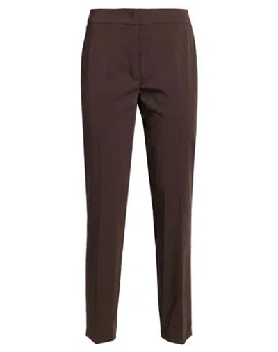 Clips Woman Pants Brown Size 4 Polyester, Viscose, Elastane