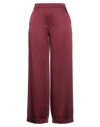 Clips Woman Pants Burgundy Size 8 Acetate, Viscose In Red
