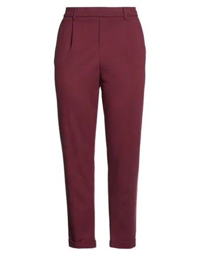 Clips Woman Pants Burgundy Size Xxl Viscose, Polyamide, Elastane In Red