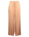 Clips Woman Pants Camel Size 16 Acetate, Viscose In Beige