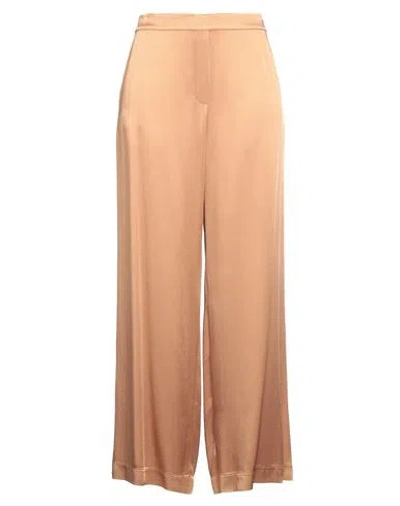 Clips Woman Pants Camel Size 16 Acetate, Viscose In Beige