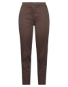 Clips Woman Pants Dark Brown Size Xl Cotton, Elastane