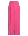 Clips Woman Pants Fuchsia Size 10 Acetate, Silk In Pink