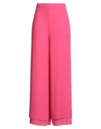 Clips Woman Pants Fuchsia Size 6 Polyester In Pink