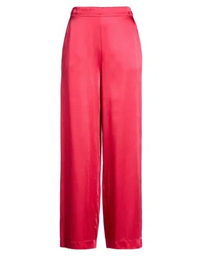 Clips Woman Pants Garnet Size 8 Acetate, Viscose In Red