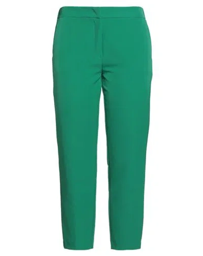 Clips Woman Pants Green Size 10 Polyester, Elastane