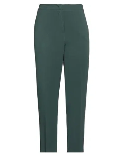 Clips Woman Pants Green Size 14 Viscose, Acetate, Elastane