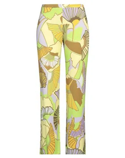 Clips Woman Pants Green Size L Viscose, Elastane