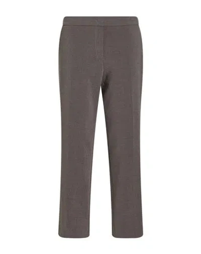 Clips Woman Pants Grey Size 12 Polyester, Viscose, Elastane In Brown