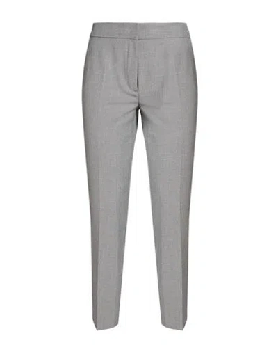 Clips Woman Pants Light Grey Size 12 Polyester, Viscose, Elastane In Gray