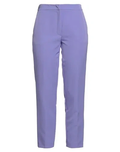 Clips Woman Pants Lilac Size 6 Polyester, Elastane In Purple