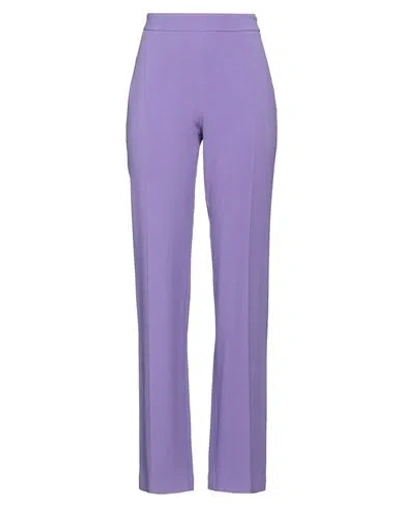 Clips Woman Pants Mauve Size 10 Viscose, Acetate, Elastane In Purple