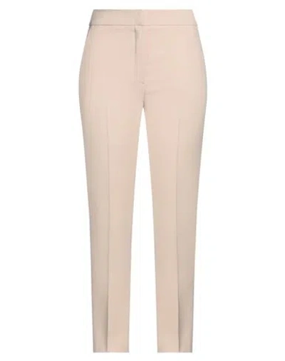 Clips Woman Pants Sand Size 4 Viscose, Acetate, Elastane In Beige