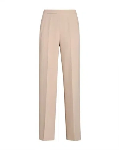 Clips Woman Pants Taupe Size 2 Polyester, Elastane In Grey