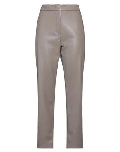 Clips Woman Pants Taupe Size Xl Polyester, Polyurethane In Grey
