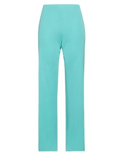 CLIPS CLIPS WOMAN PANTS TURQUOISE SIZE S VISCOSE, POLYESTER