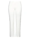 Clips Woman Pants White Size 6 Viscose, Acetate, Elastane