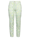 Clips Woman Pants Yellow Size 10 Cotton, Elastane In Yellow