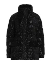 Clips Woman Puffer Black Size 6 Polyester In Black