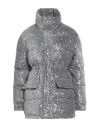 Clips Woman Puffer Grey Size 6 Polyester In Gray