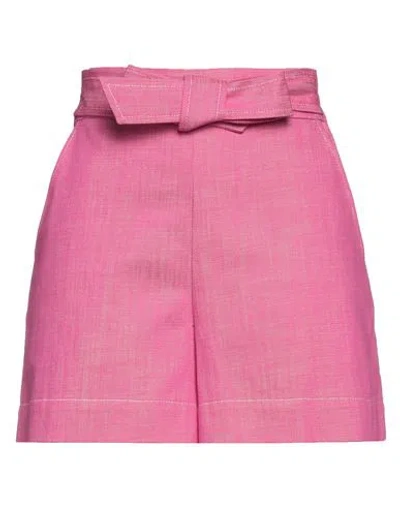 Clips Woman Shorts & Bermuda Shorts Fuchsia Size 8 Cotton In Pink