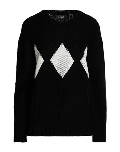 Clips Woman Sweater Black Size 10 Wool, Acrylic
