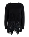 Clips Woman Sweater Black Size 12 Wool, Polyester, Polyamide In Black