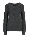 Clips Woman Sweater Grey Size M Wool, Acrylic In Grey