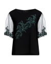 Clips Woman T-shirt Black Size 10 Viscose, Elastane In Black