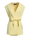 Clips Woman Tailored Vest Pastel Yellow Size 16 Viscose, Elastane