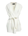 Clips Woman Tailored Vest White Size 12 Viscose, Elastane In White