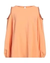 Clips Woman Top Apricot Size 10 Viscose, Acetate, Elastane In Orange