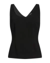 Clips Woman Top Black Size 10 Polyester, Elastane