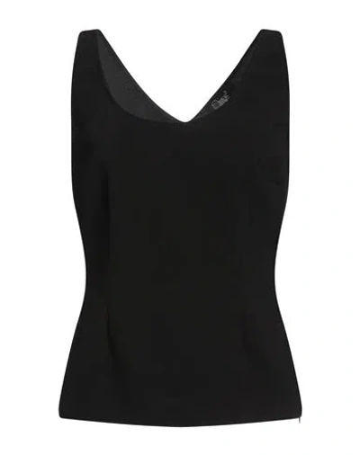 Clips Woman Top Black Size 10 Polyester, Elastane