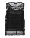 Clips Woman Top Black Size 14 Polyester In Black