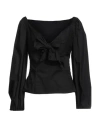 Clips Woman Top Black Size 4 Cotton, Polyamide, Elastane In Black