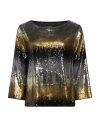 Clips Woman Top Black Size 6 Polyester, Elastane In Black
