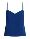 Clips Woman Top Blue Size 8 Polyester, Elastane In Blue