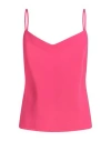 Clips Woman Top Fuchsia Size 10 Polyester, Elastane In Pink