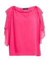 Clips Woman Top Fuchsia Size 10 Polyester In Pink