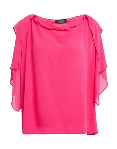 Clips Woman Top Fuchsia Size 10 Polyester In Pink