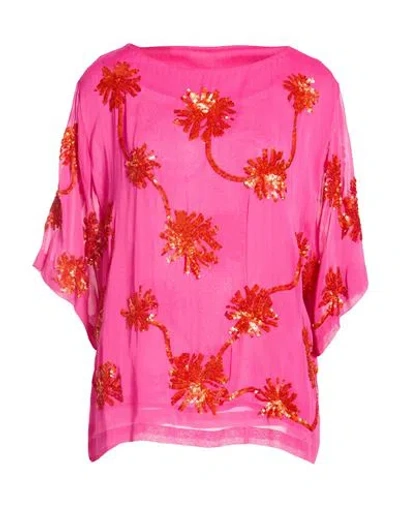 Clips Woman Top Fuchsia Size 10 Viscose In Pink