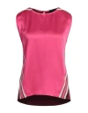 Clips Woman Top Fuchsia Size 6 Acetate, Viscose In Pink