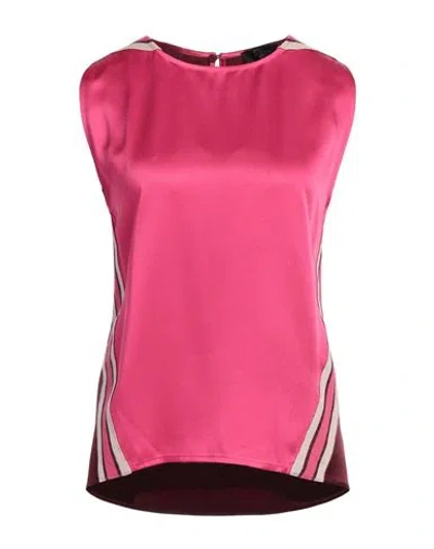 Clips Woman Top Fuchsia Size 6 Acetate, Viscose In Pink