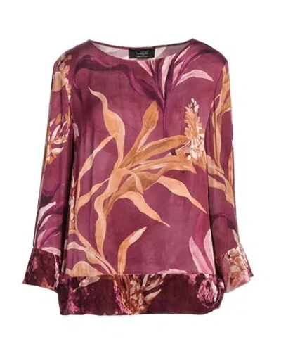 Clips Woman Top Garnet Size 14 Viscose, Polyester, Elastane In Red
