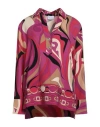 Clips Woman Top Magenta Size 12 Polyester, Elastane