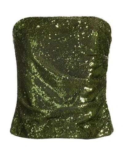 Clips Woman Top Military Green Size 10 Polyester, Elastane