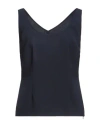 Clips Woman Top Navy Size 8 Polyester, Elastane In Navy Blue