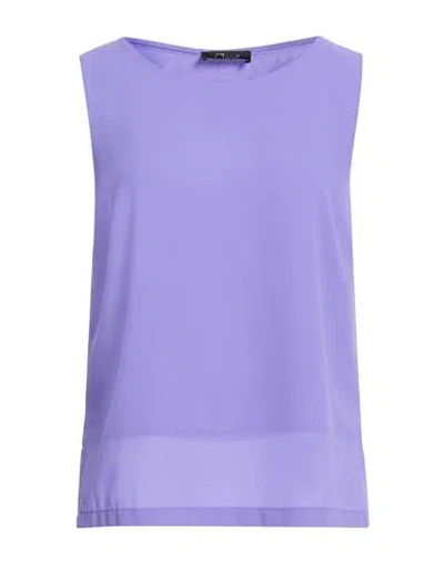 Clips Woman Top Purple Size 6 Polyester