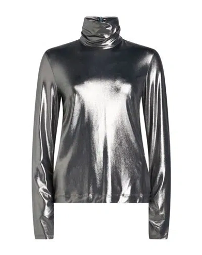 Clips Woman Top Silver Size 8 Polyester, Elastane